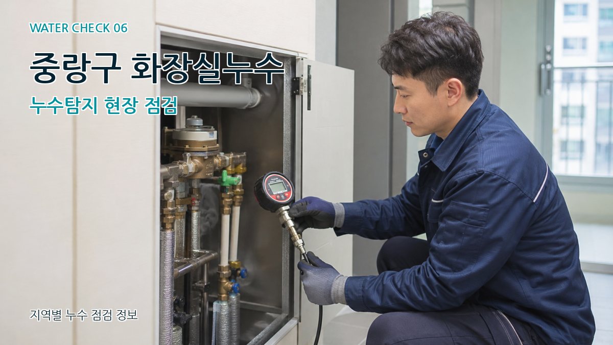 중랑구 화장실누수 누수탐지 현장 점검