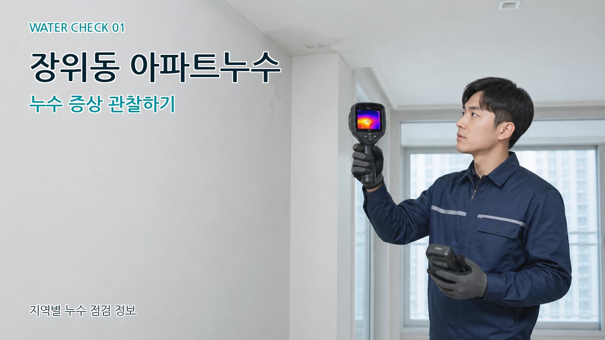 장위동 아파트누수 누수 증상 관찰하기