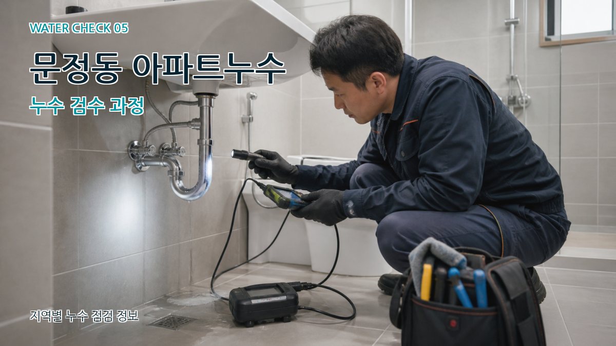 문정동 아파트누수 누수 검수 과정