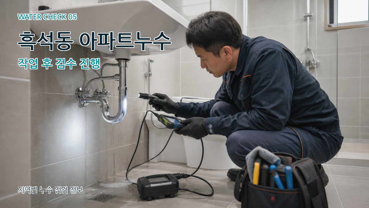 흑석동 아파트누수 작업 후 검수 진행