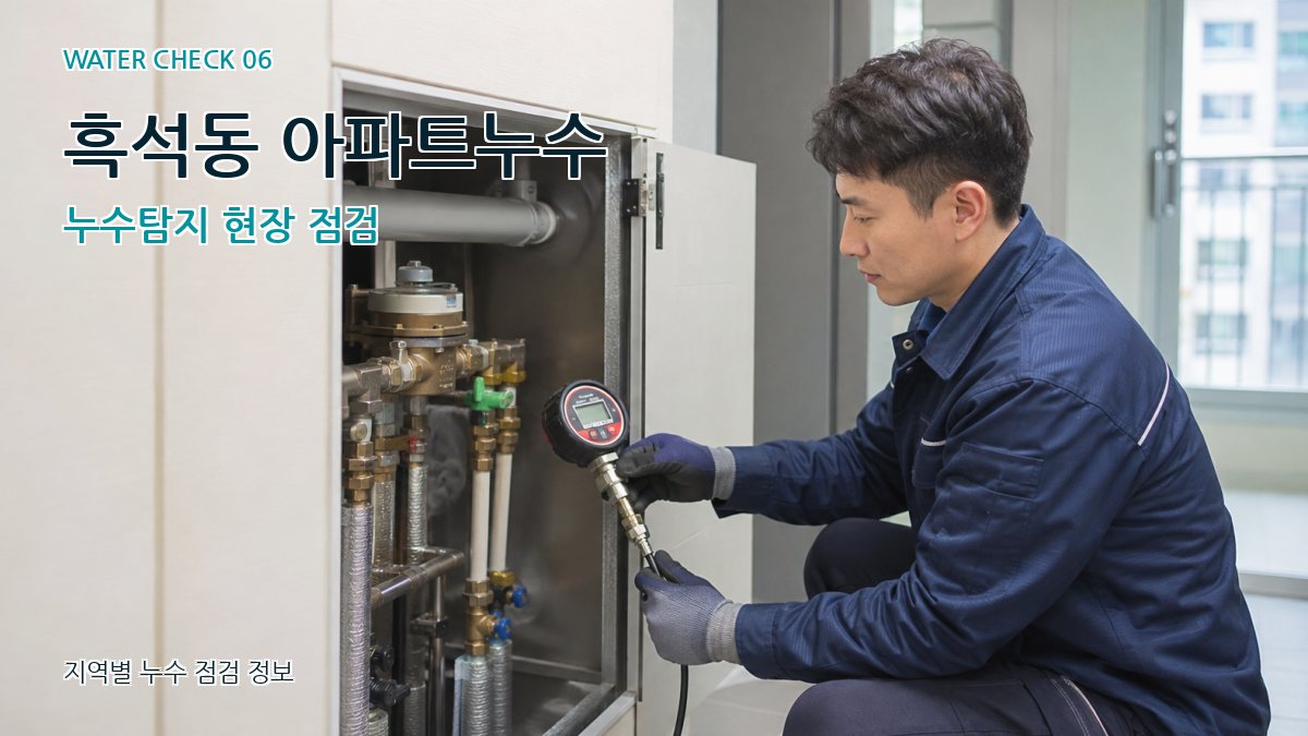흑석동 아파트누수 누수탐지 현장 점검