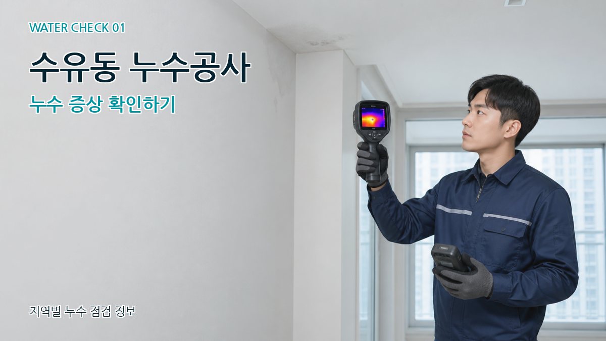 수유동 누수공사 누수 증상 확인하기