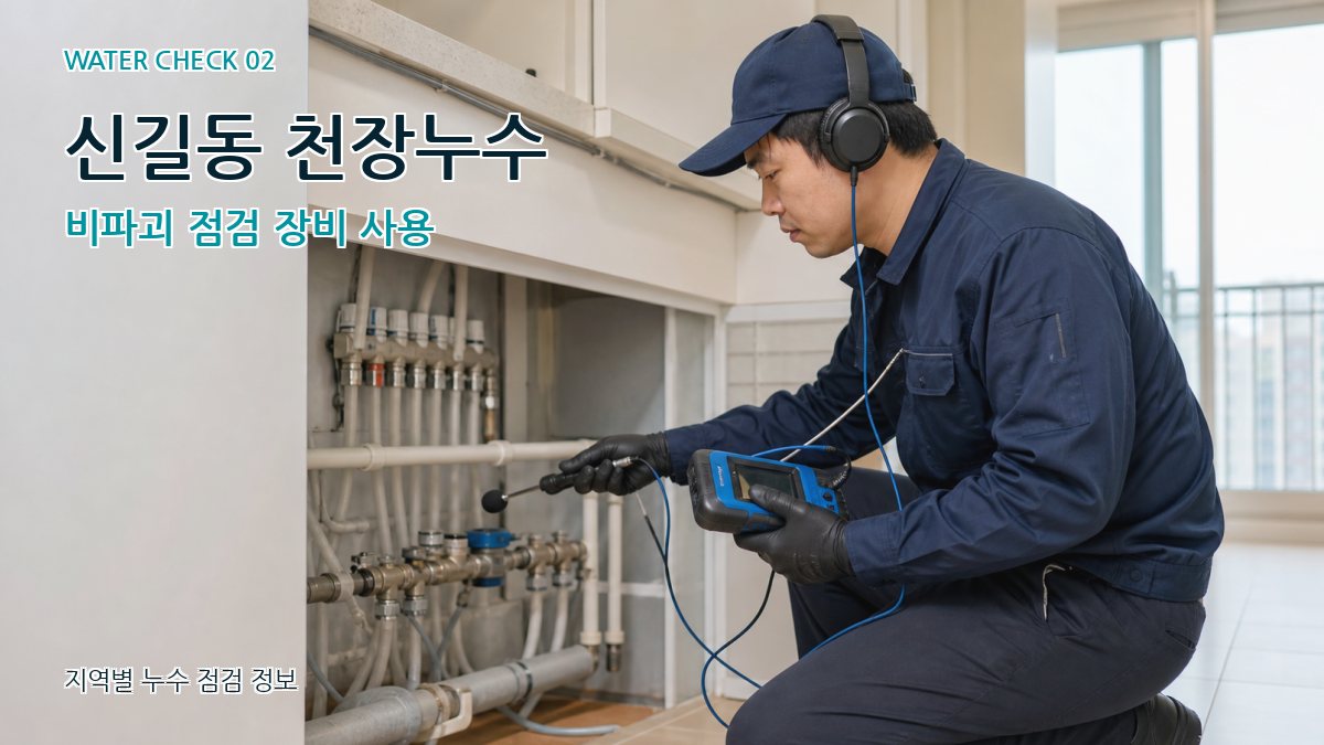 신길동 천장누수 비파괴 점검 장비 사용