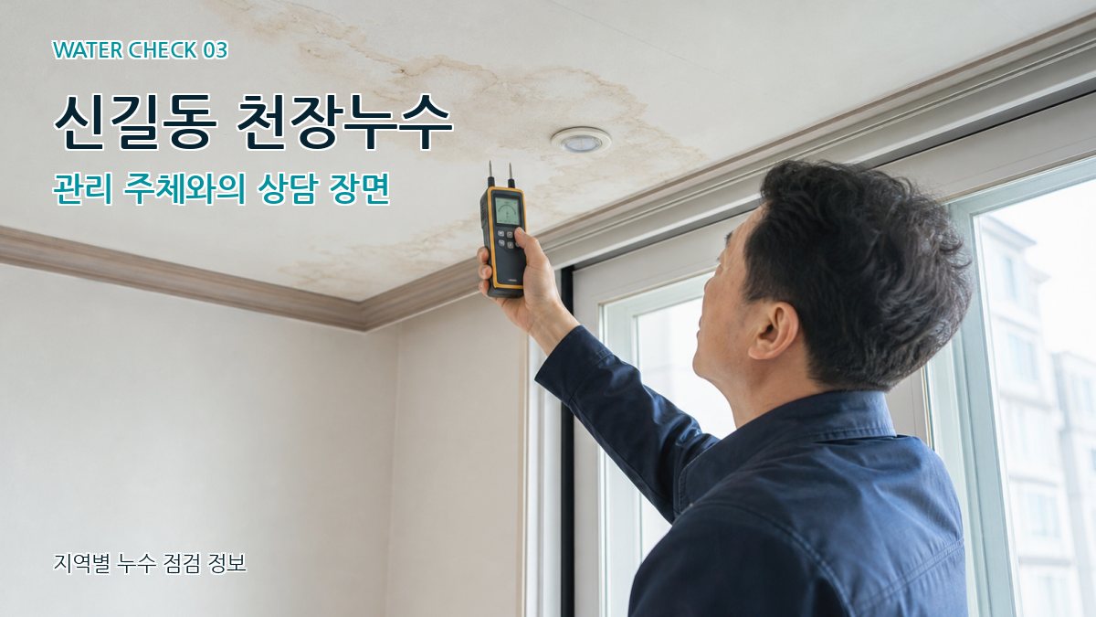신길동 천장누수 관리 주체와의 상담 장면