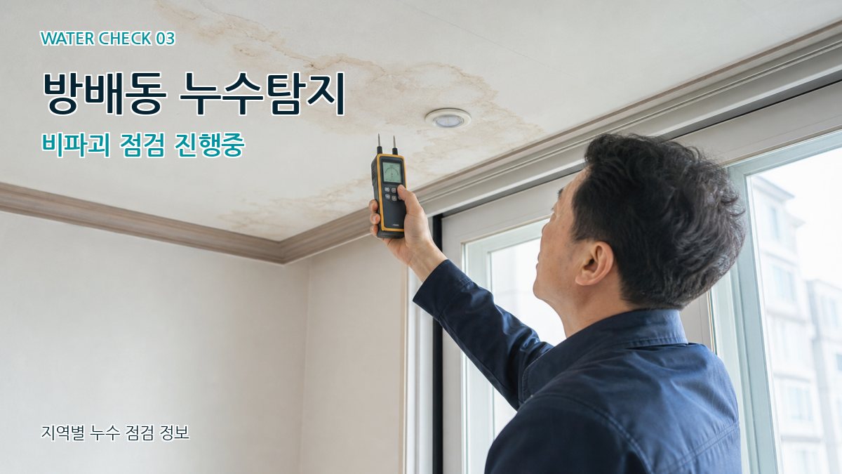 방배동 누수탐지 비파괴 점검 진행중