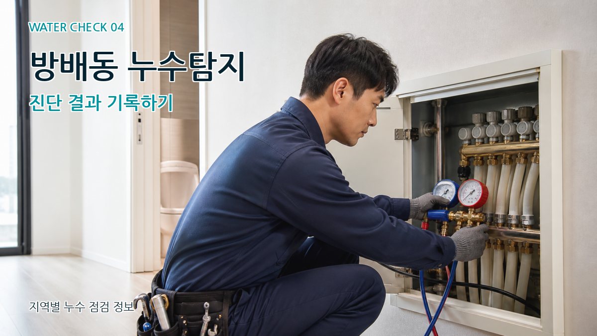 방배동 누수탐지 진단 결과 기록하기