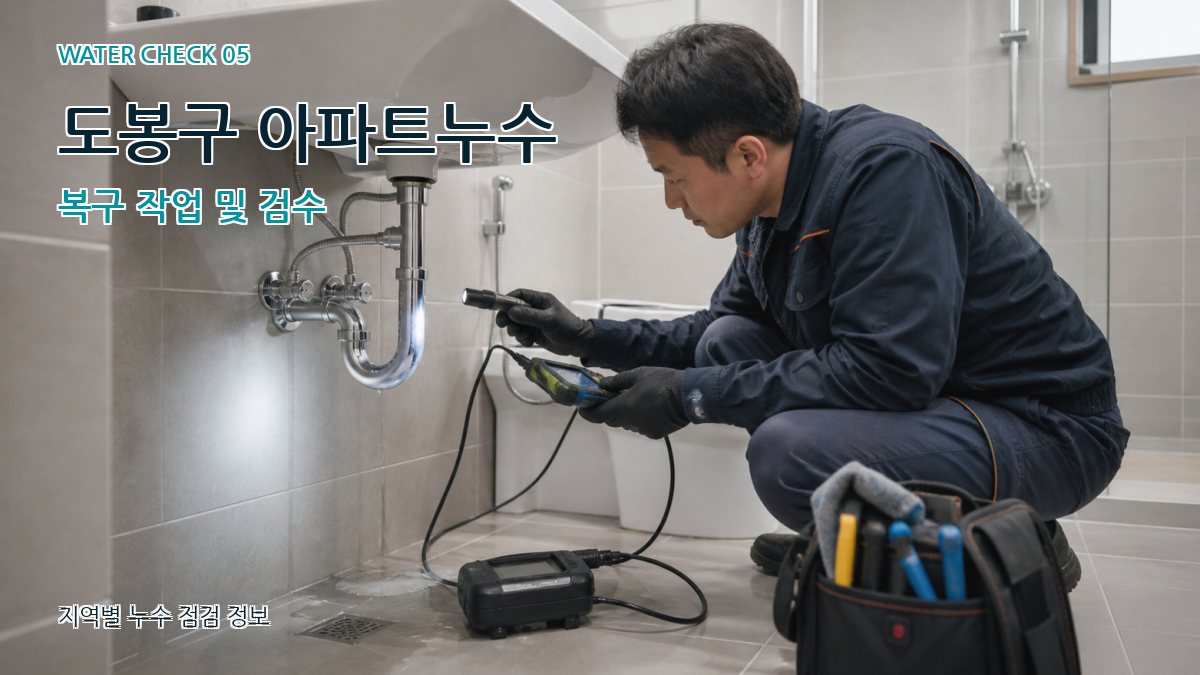 도봉구 아파트누수 복구 작업 및 검수