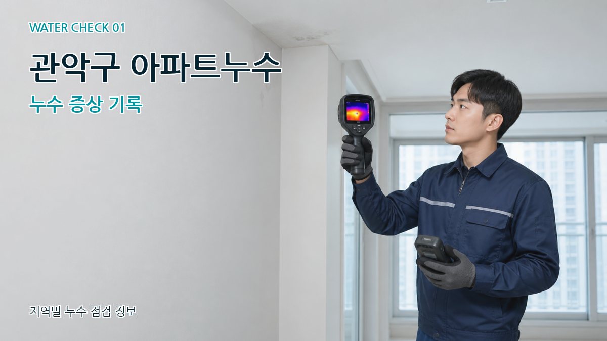 관악구 아파트누수 누수 증상 기록