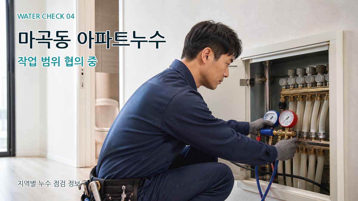 마곡동 아파트누수 작업 범위 협의 중