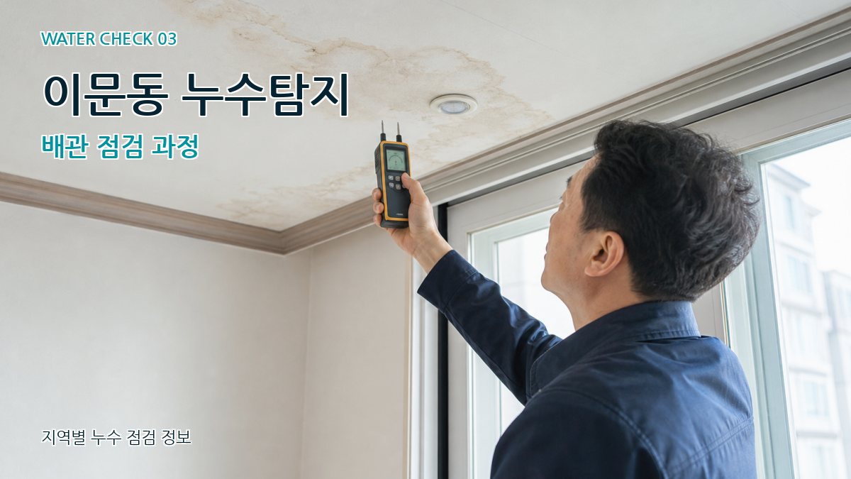 이문동 누수탐지 배관 점검 과정