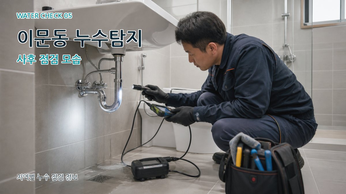 이문동 누수탐지 사후 점검 모습