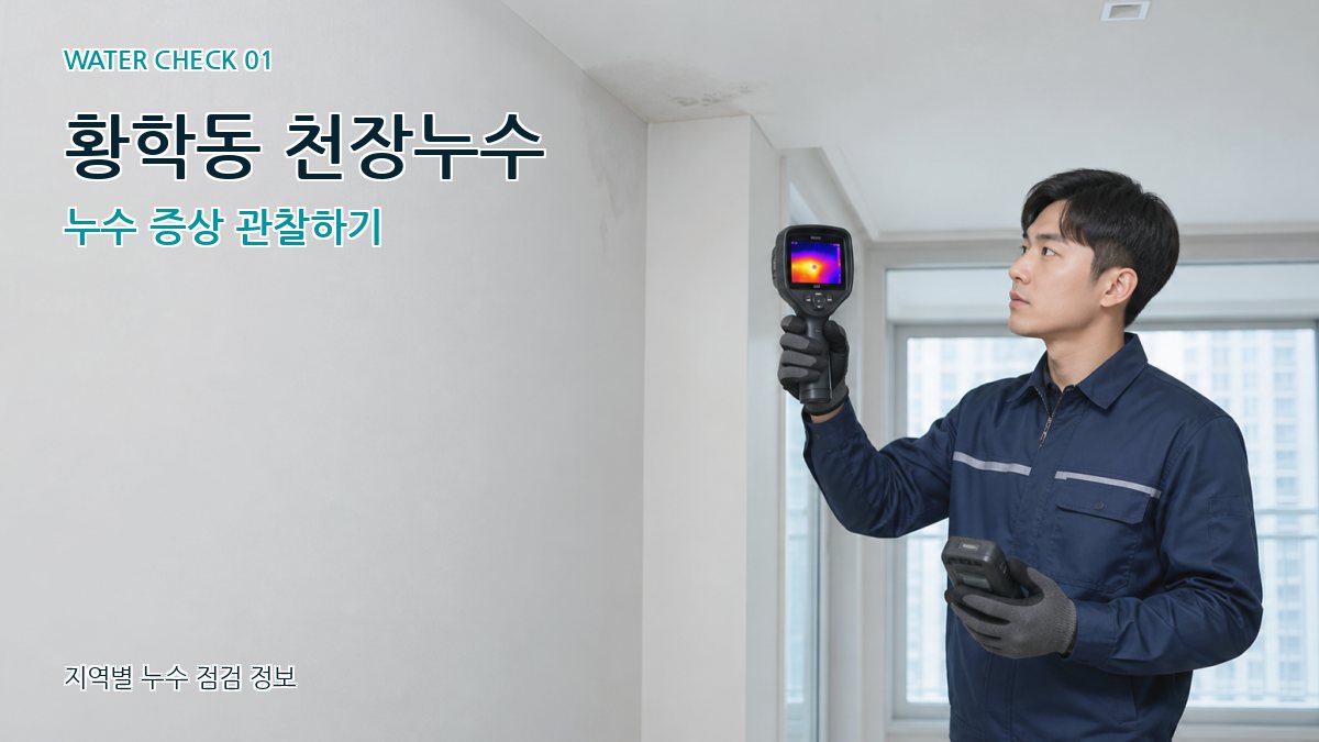 황학동 천장누수 누수 증상 관찰하기