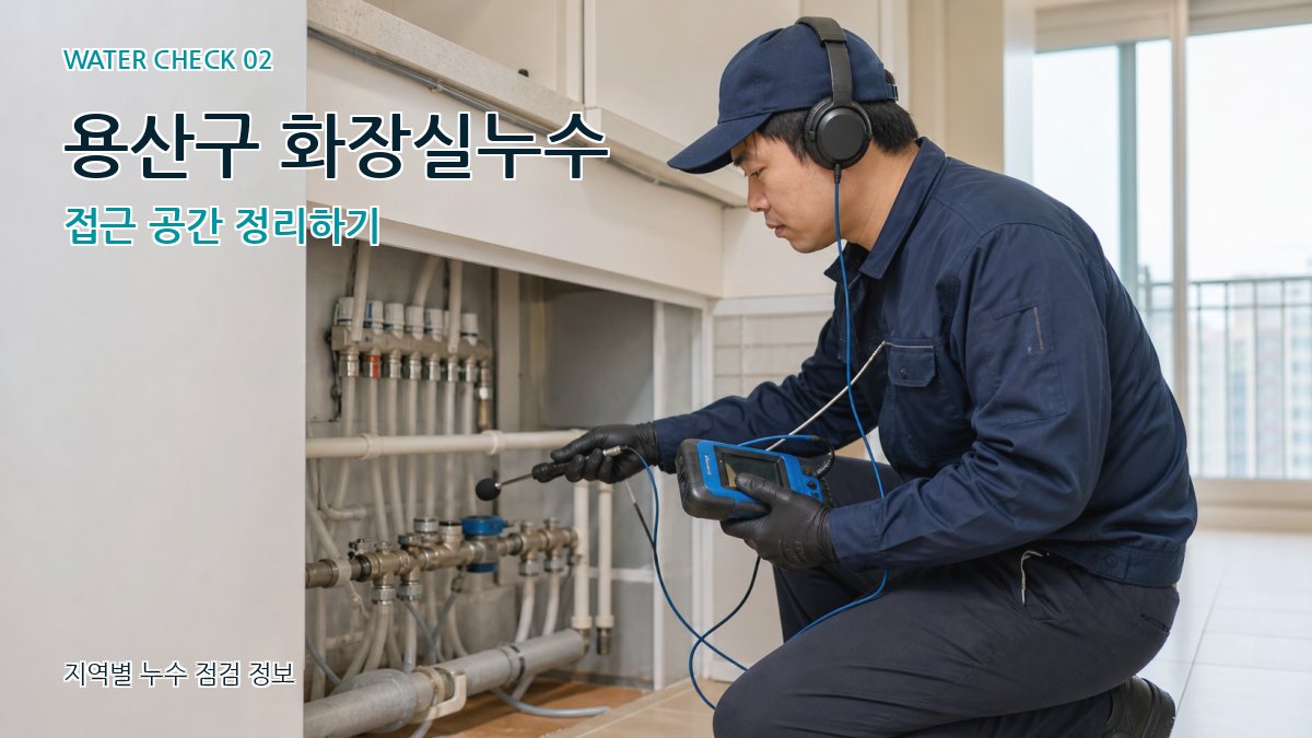 용산구 화장실누수 접근 공간 정리하기