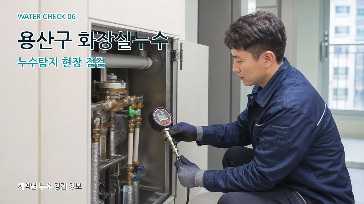 용산구 화장실누수 누수탐지 현장 점검