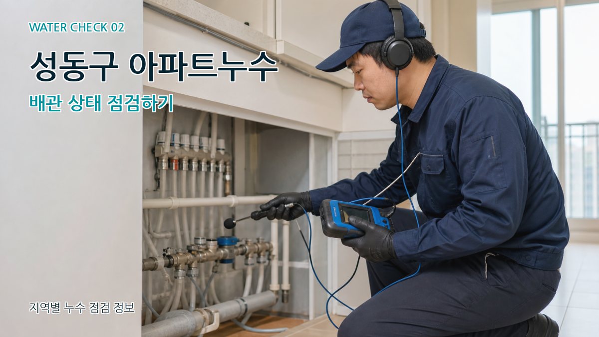 성동구 아파트누수 배관 상태 점검하기