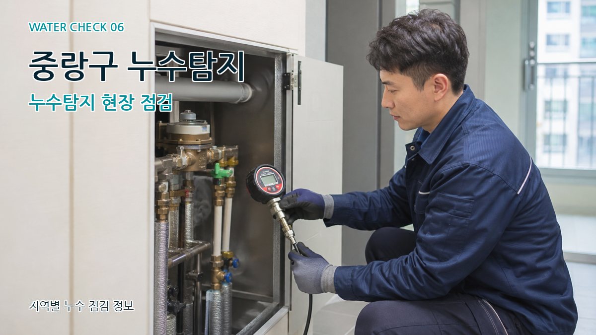중랑구 누수탐지 누수탐지 현장 점검
