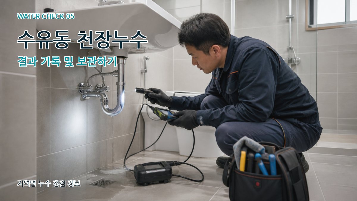 수유동 천장누수 결과 기록 및 보관하기