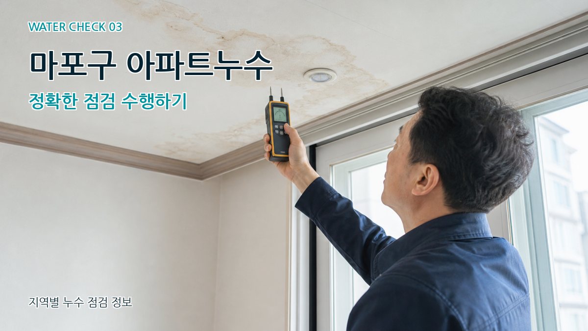 마포구 아파트누수 정확한 점검 수행하기