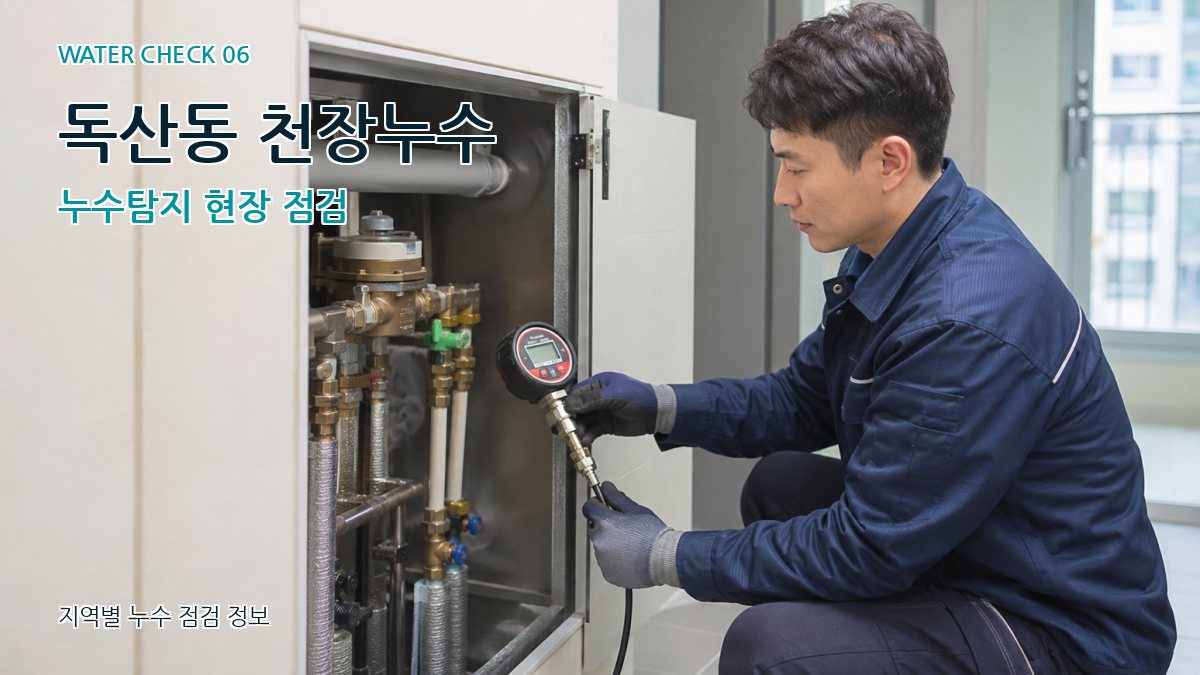독산동 천장누수 누수탐지 현장 점검