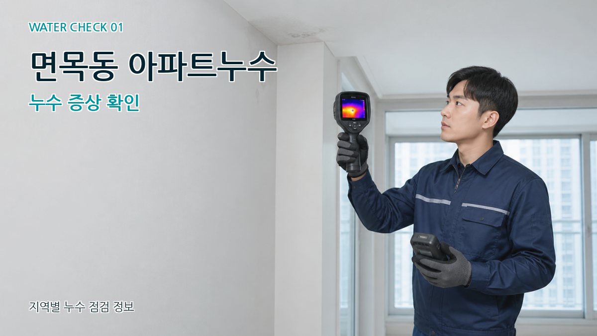 면목동 아파트누수 누수 증상 확인