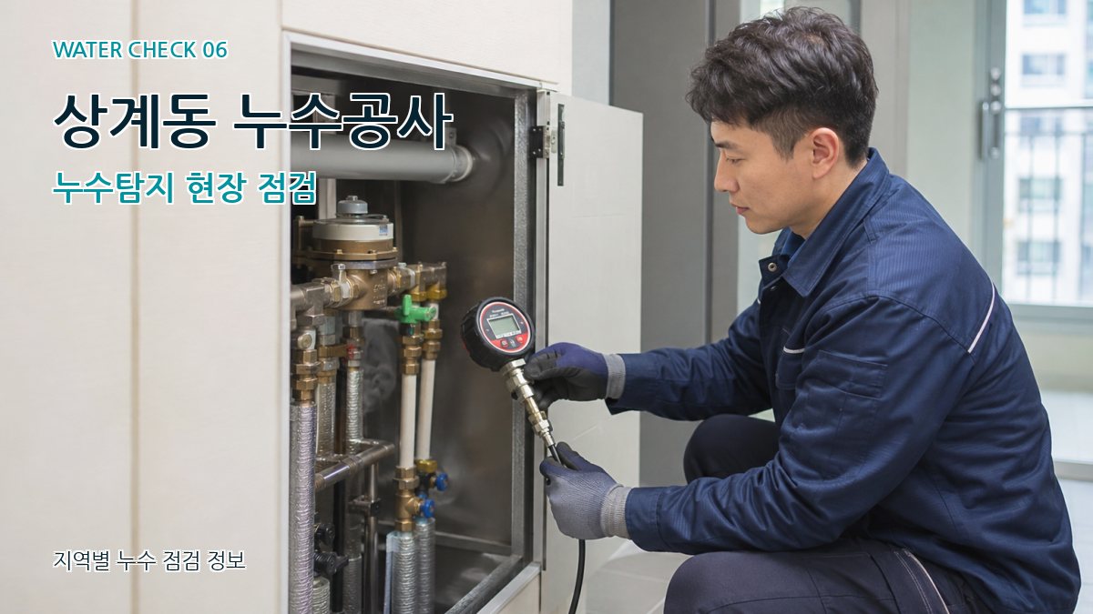 상계동 누수공사 누수탐지 현장 점검