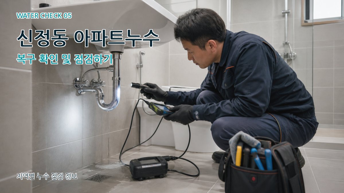 신정동 아파트누수 복구 확인 및 점검하기