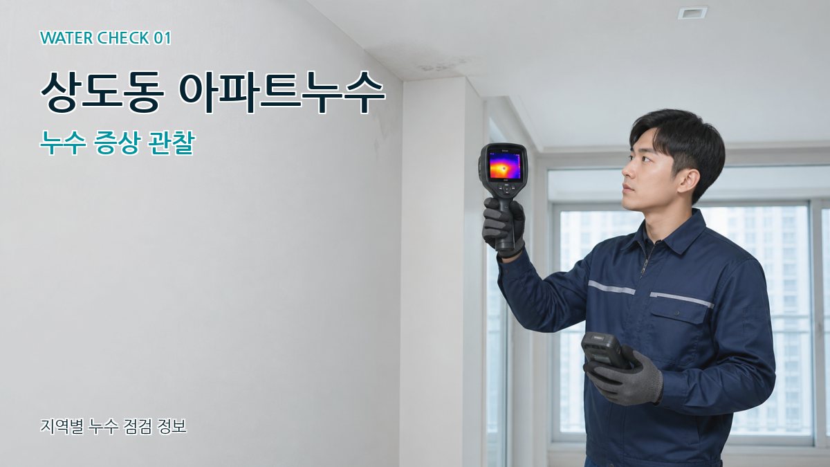 상도동 아파트누수 누수 증상 관찰