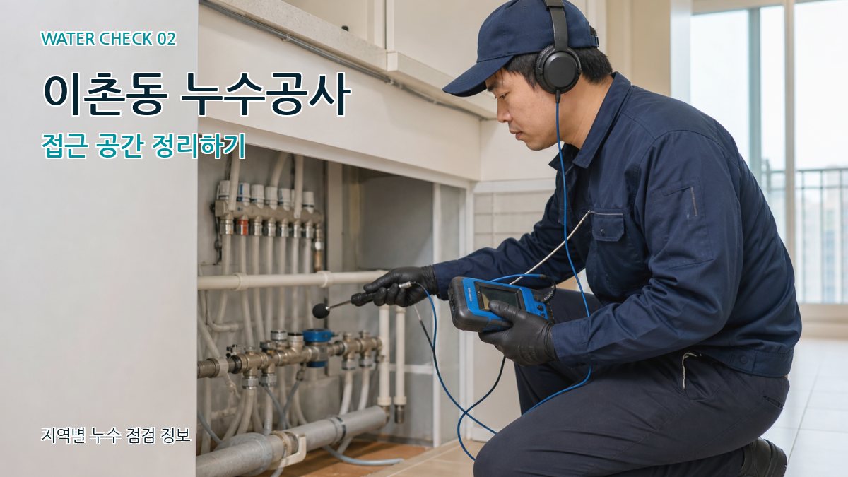 이촌동 누수공사 접근 공간 정리하기