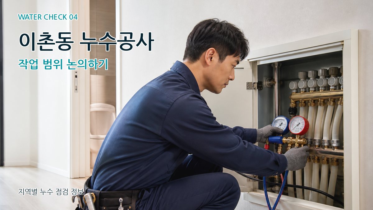 이촌동 누수공사 작업 범위 논의하기