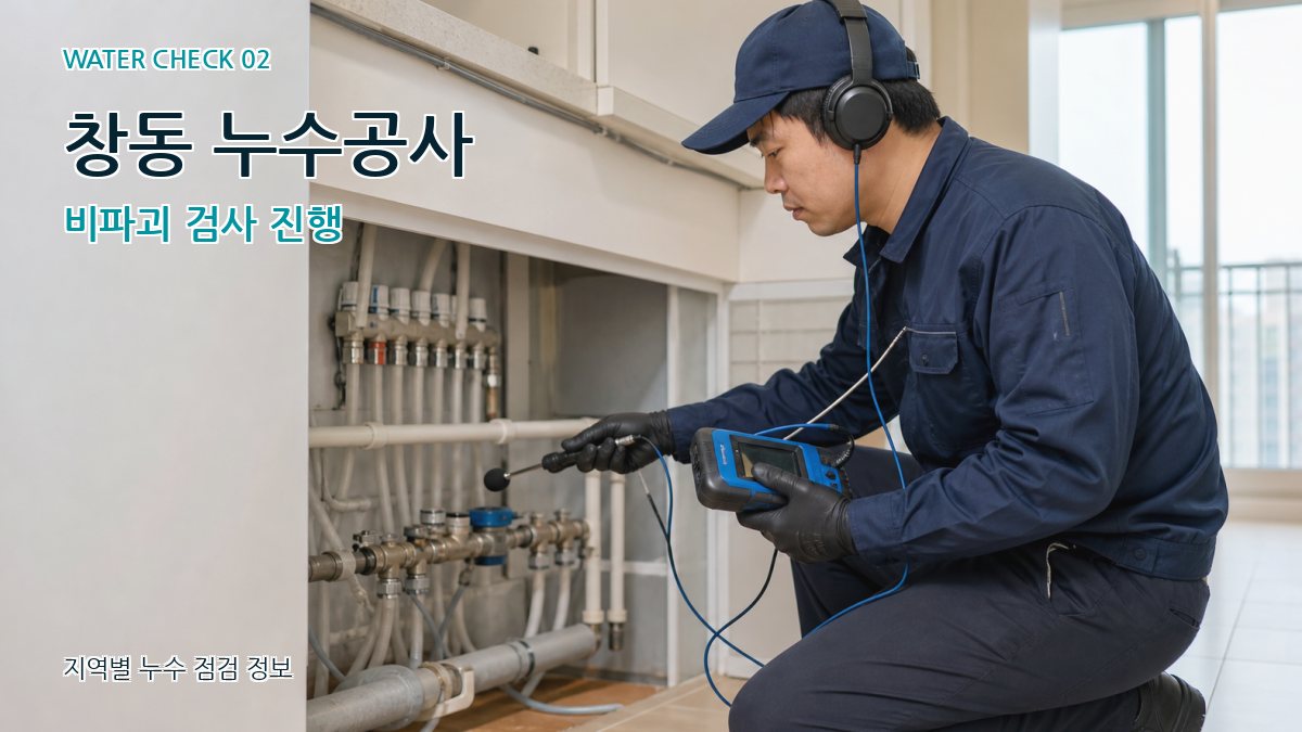 창동 누수공사 비파괴 검사 진행