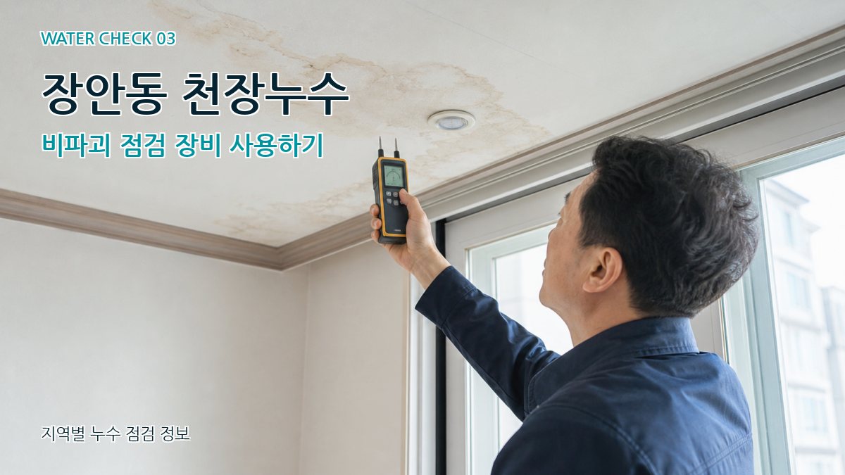 장안동 천장누수 비파괴 점검 장비 사용하기