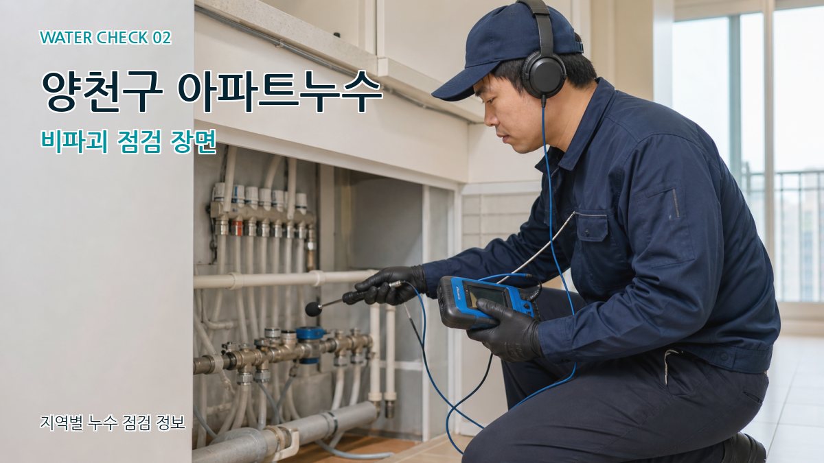 양천구 아파트누수 비파괴 점검 장면