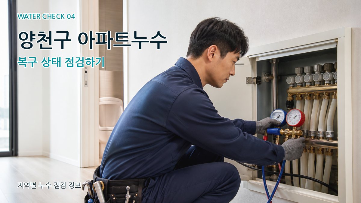 양천구 아파트누수 복구 상태 점검하기