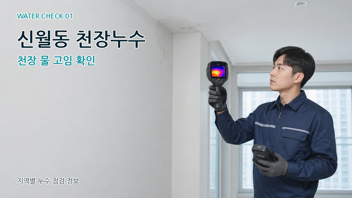 신월동 천장누수 천장 물 고임 확인