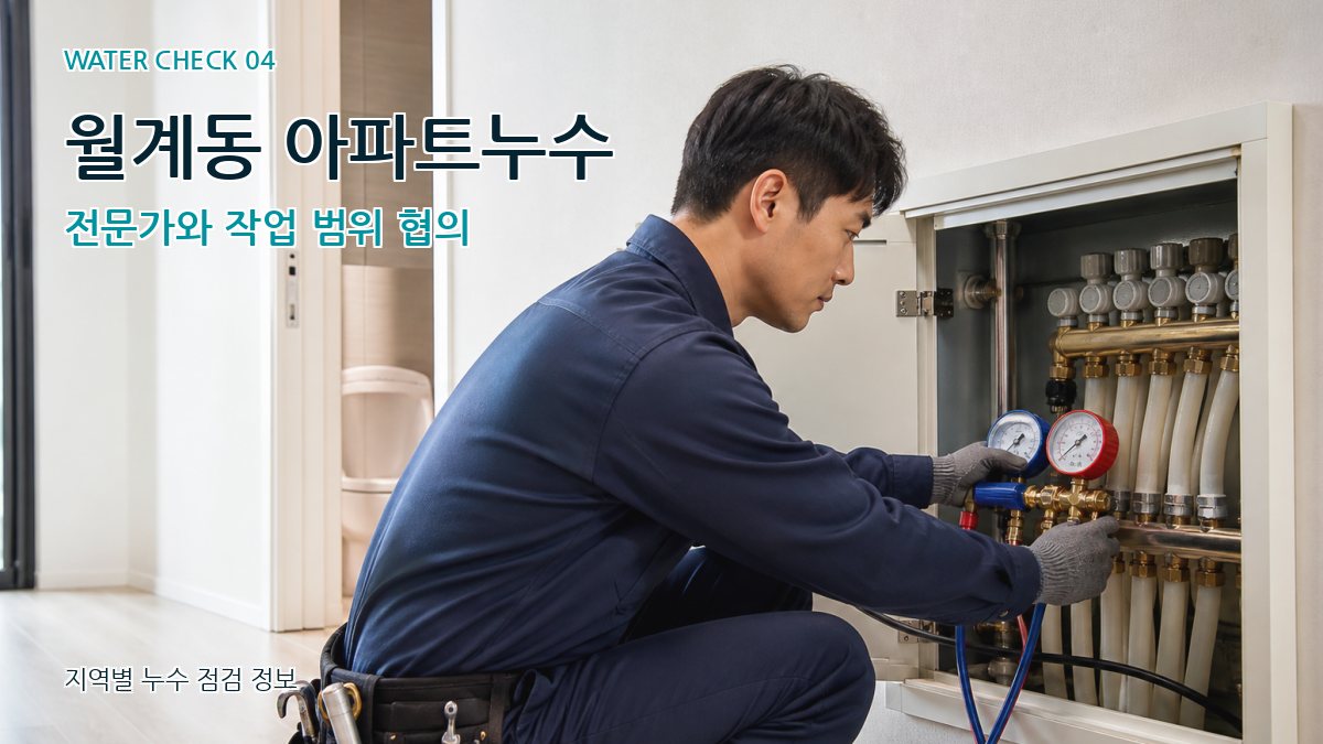월계동 아파트누수 전문가와 작업 범위 협의