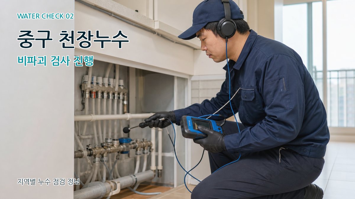 중구 천장누수 비파괴 검사 진행