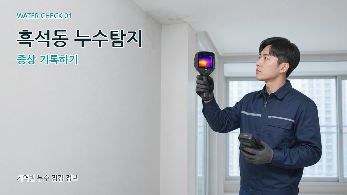 흑석동 누수탐지 증상 기록하기