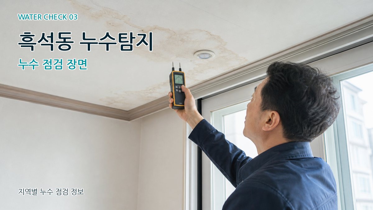 흑석동 누수탐지 누수 점검 장면