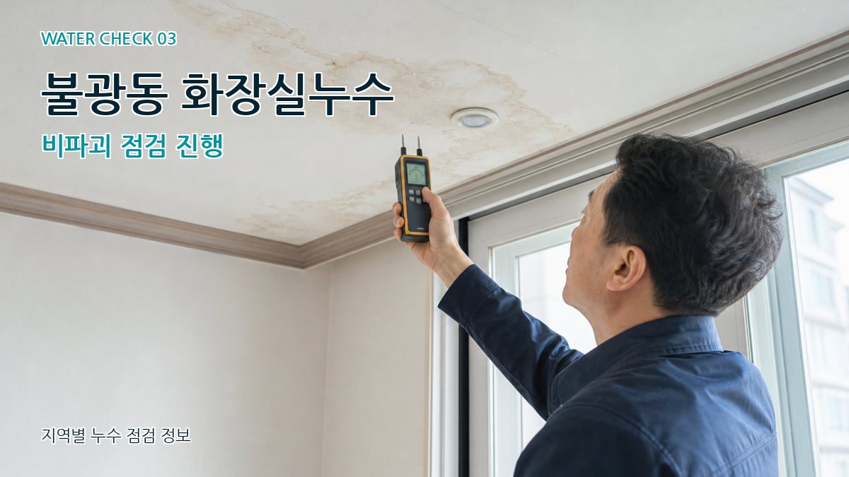 불광동 화장실누수 비파괴 점검 진행