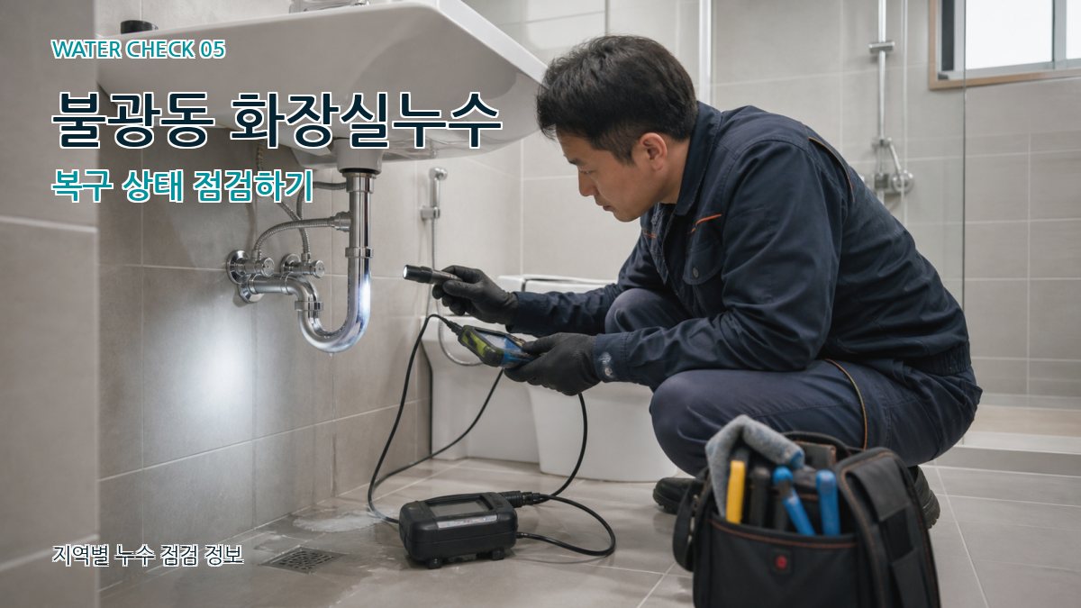 불광동 화장실누수 복구 상태 점검하기