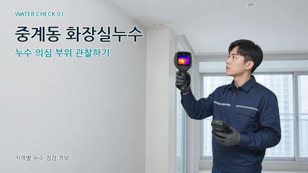 중계동 화장실누수 누수 의심 부위 관찰하기