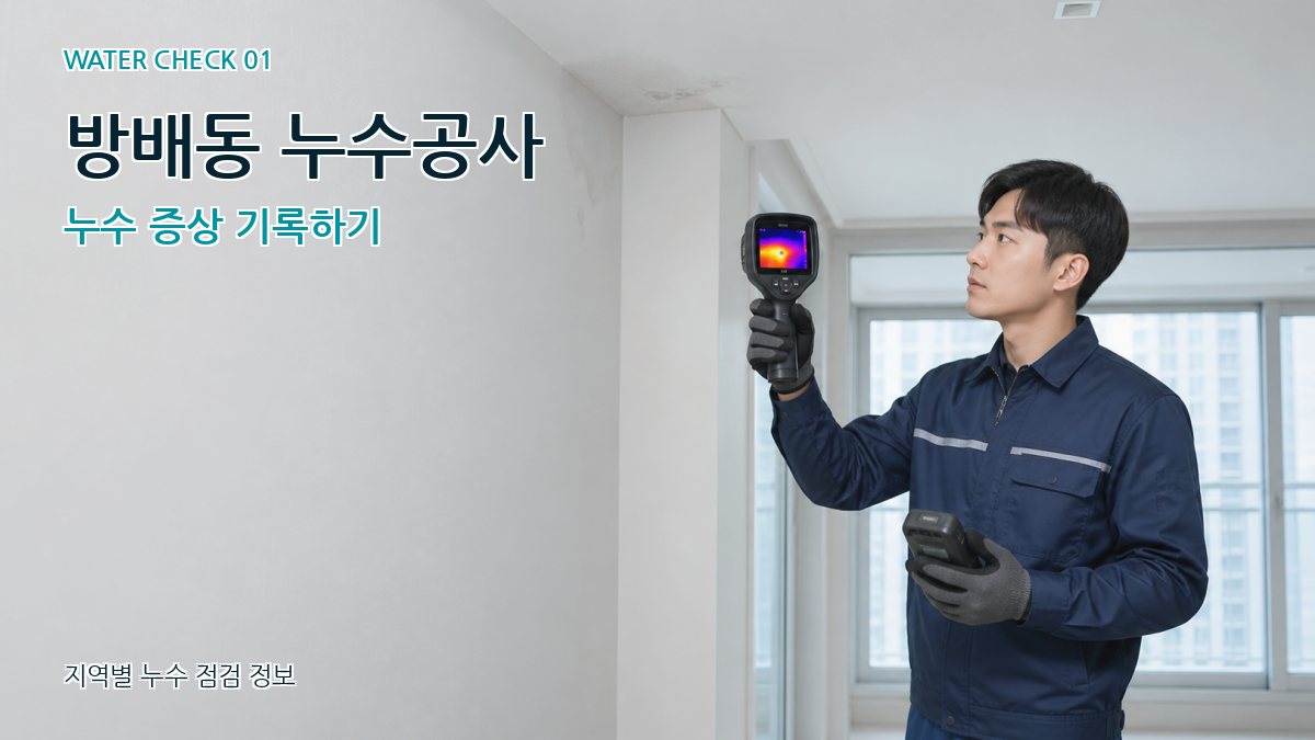 방배동 누수공사 누수 증상 기록하기