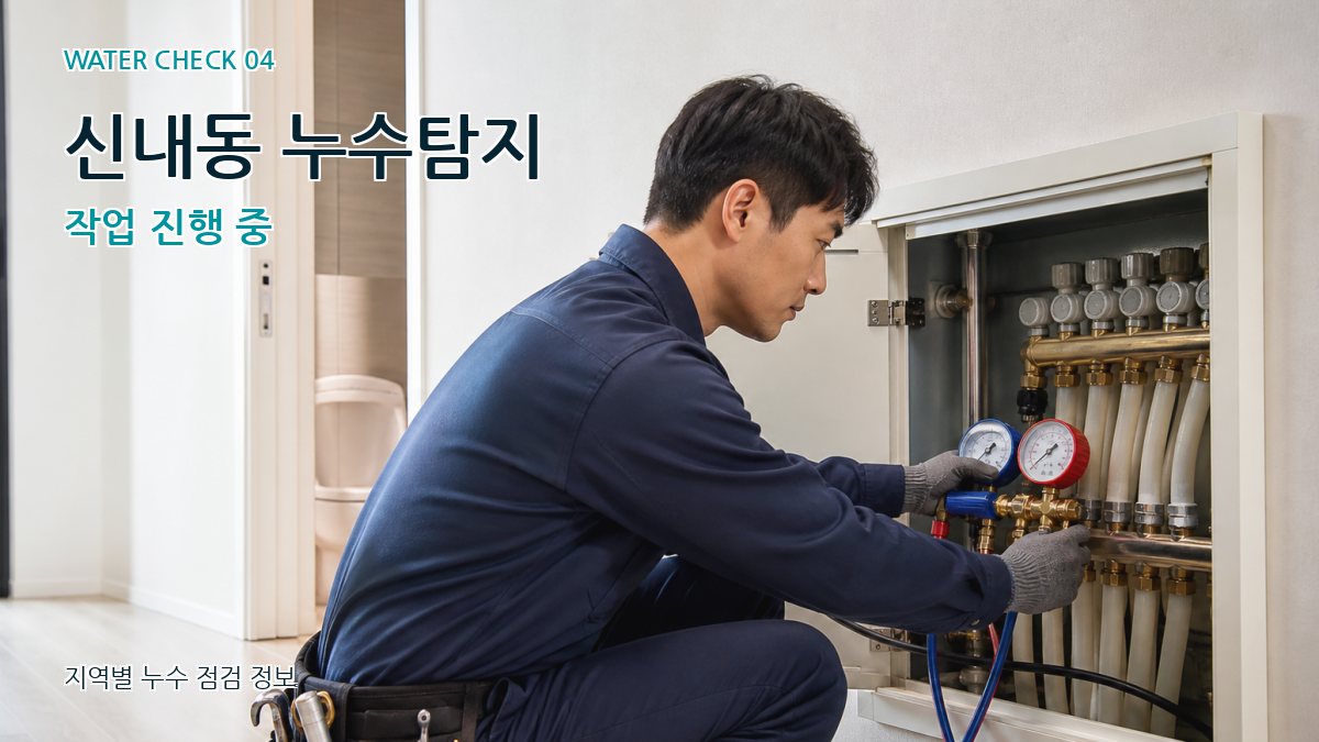 신내동 누수탐지 작업 진행 중