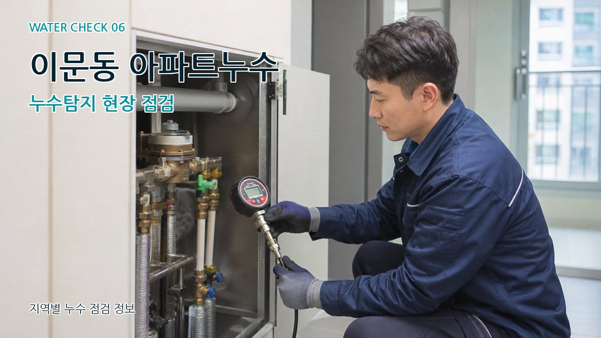 이문동 아파트누수 누수탐지 현장 점검