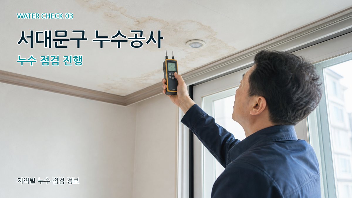 서대문구 누수공사 누수 점검 진행