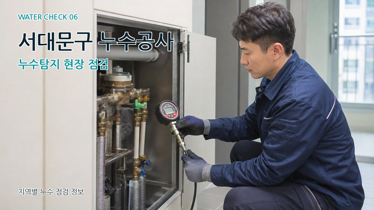 서대문구 누수공사 누수탐지 현장 점검