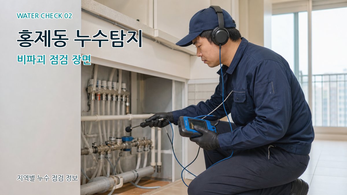 홍제동 누수탐지 비파괴 점검 장면