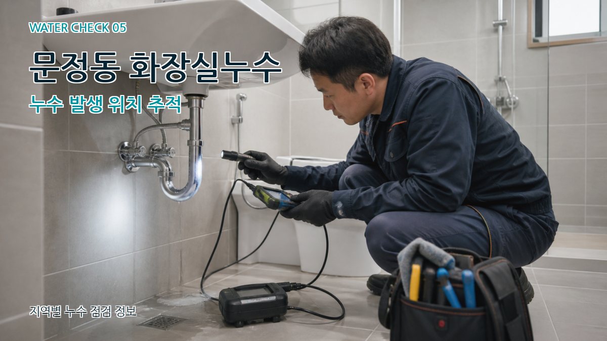 문정동 화장실누수 누수 발생 위치 추적