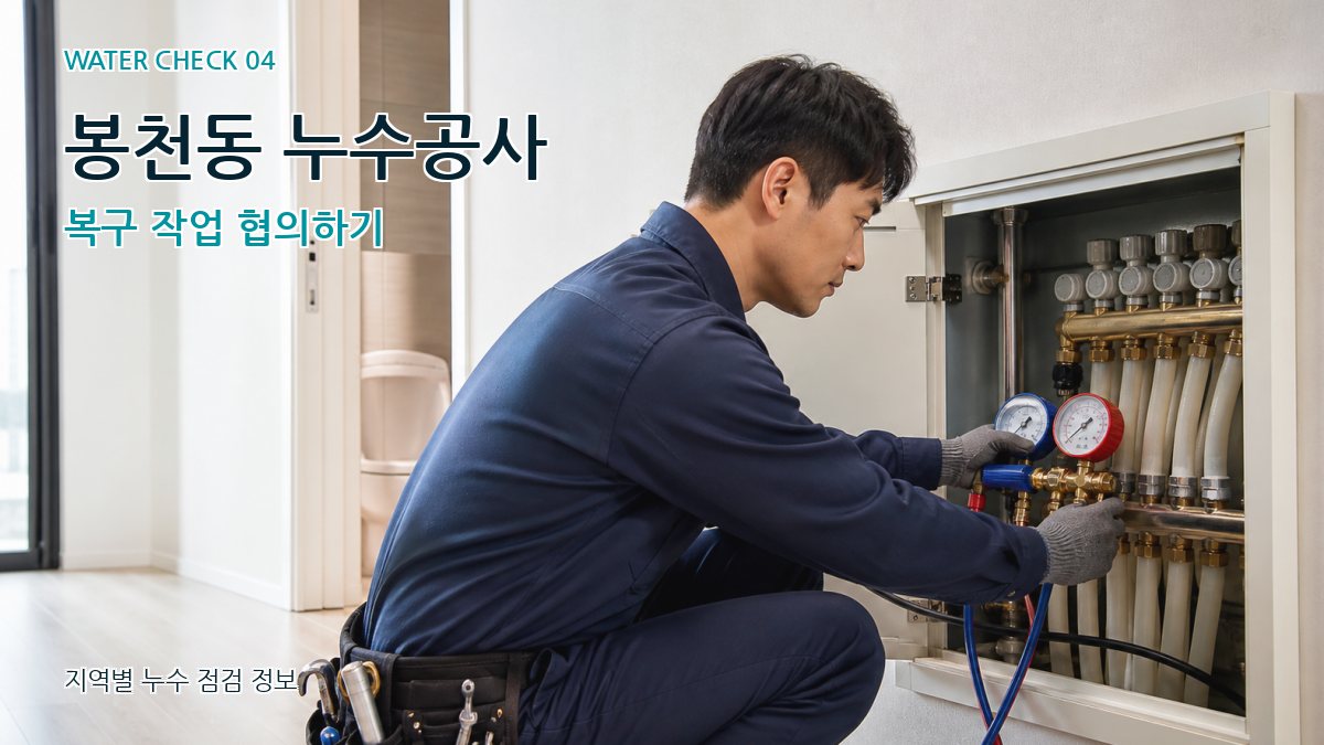 봉천동 누수공사 복구 작업 협의하기