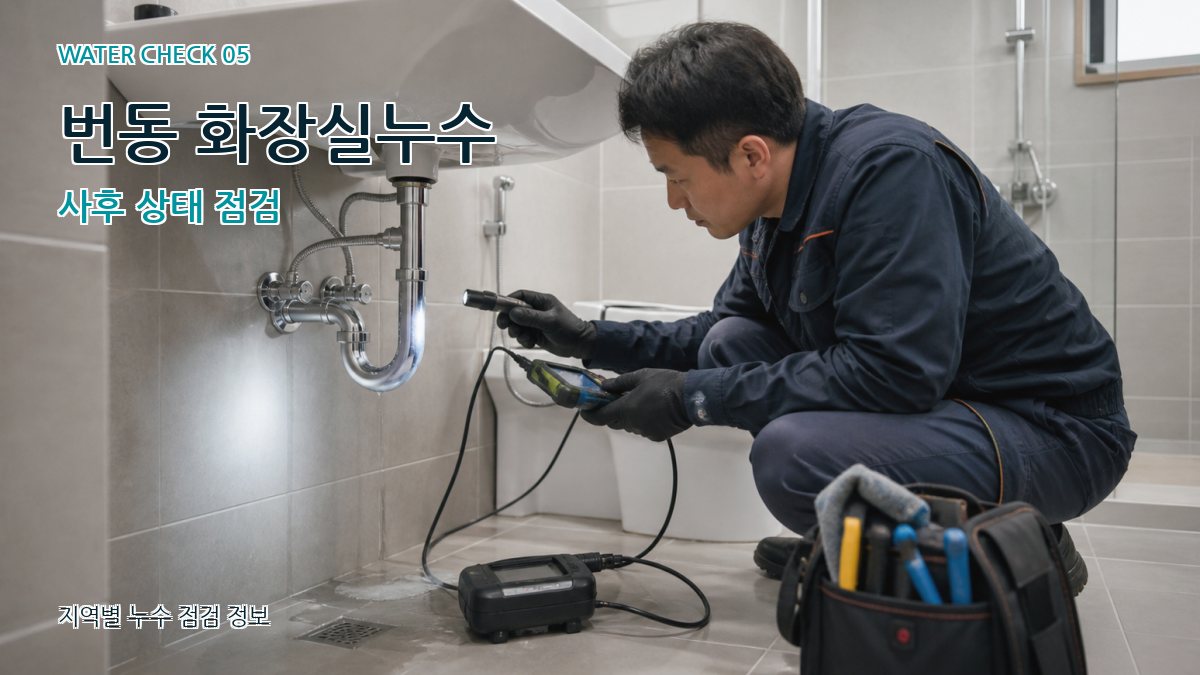 번동 화장실누수 사후 상태 점검